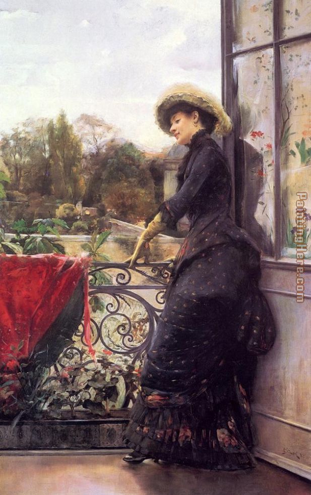 On The Terrace painting - Julius LeBlanc Stewart On The Terrace art painting